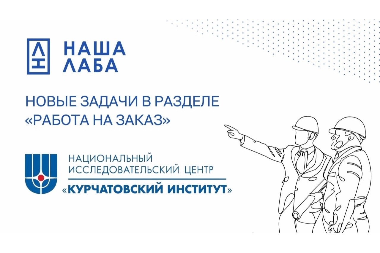 ​Представляем новые задачи от ФГБУ НИЦ «Курчатовский институт» в разделе «Работа на заказ»