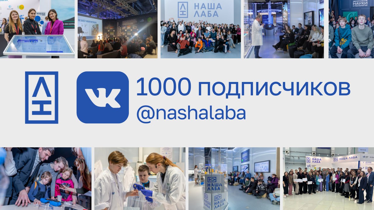 Сообщество НАШЕЙ ЛАБЫ ВКонтакте превысило первую тысячу подписчиков