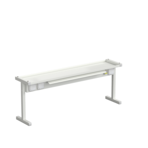Полка для стола нижняя с электрикой 1175x250x450 мм, белый металл