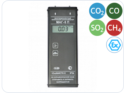 Многокомпонентный газоанализатор МАГ-6 П-К (CO2, CH4, CO, SO2)