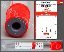 Vacuum tube MiniMed without filler, 4 ml, 13×100 mm, red, glass, pack.100 pcs