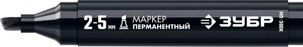 Перманентный маркер ЗУБР МП-300К, клиновидный наконечник 2-5мм