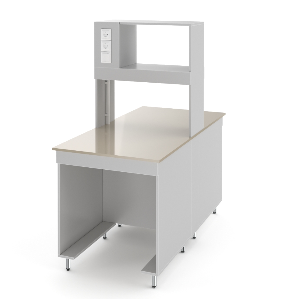 Физический островной лабораторный стол со столешницей из полипропилена НВ-800 ОП