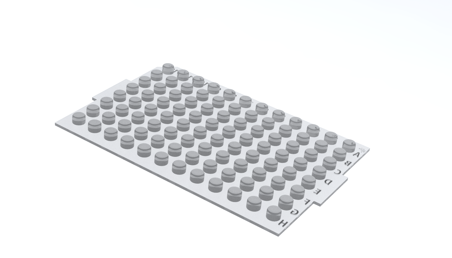 Silicone mat for PCR tablets