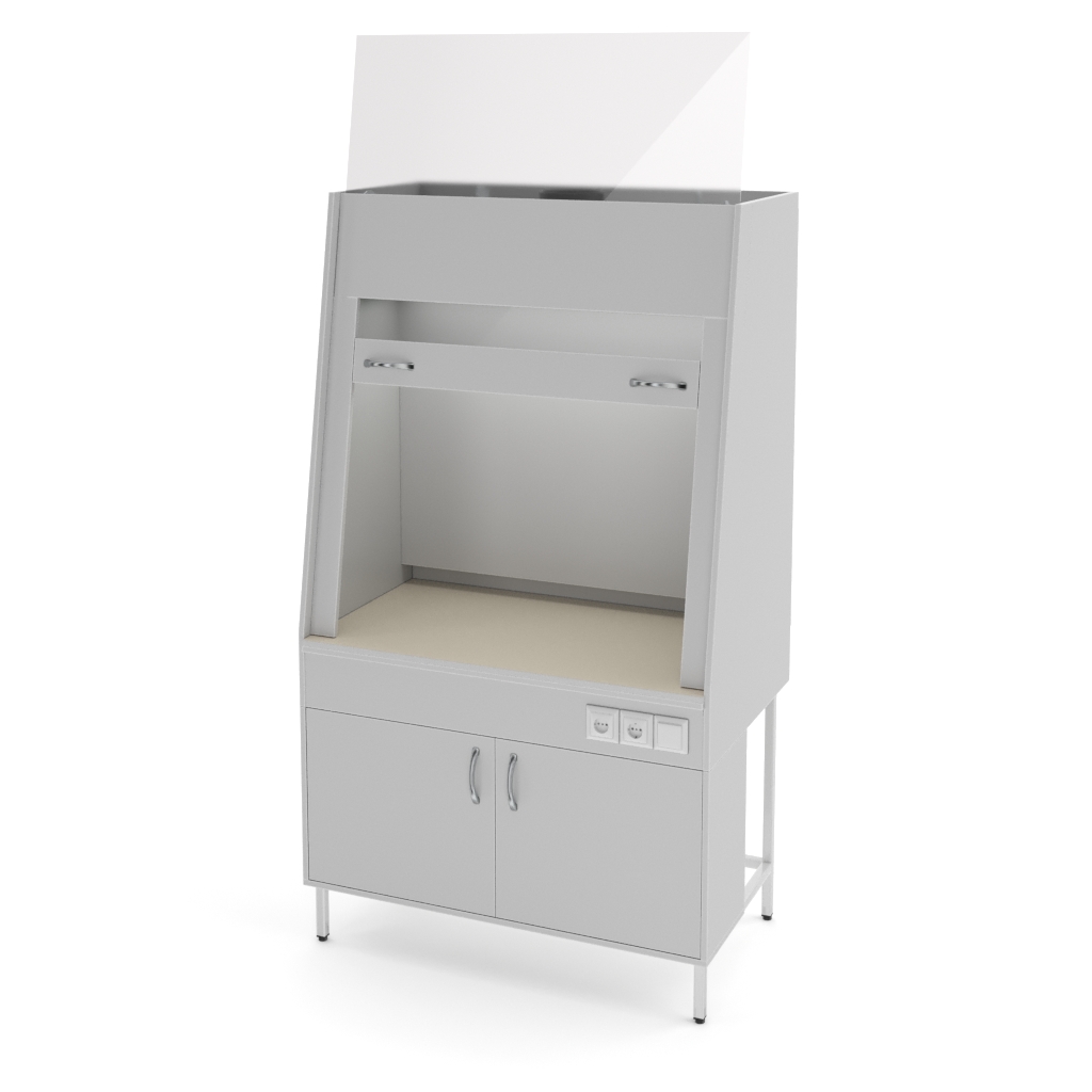 NV-1250 SHV-BC Fume cupboard with countertop made of monolithic ceramics