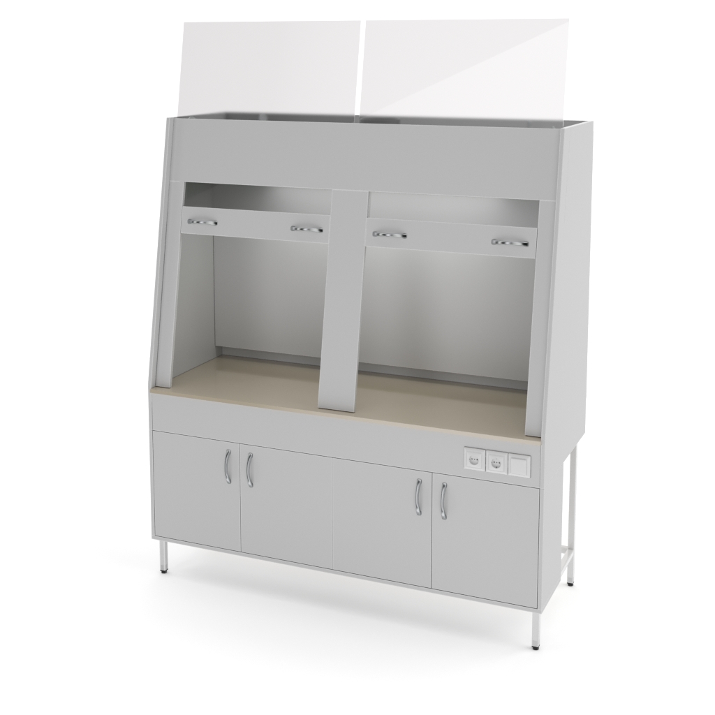 NV-1800 SHVD-PB Two-frame fume cupboard with a table top made of polypropylene