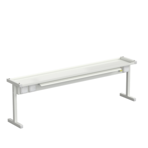 Полка для стола нижняя с электрикой 1475x250x450 мм, белый металл