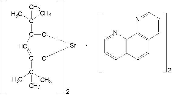 Бис(2,2,6,6-тетраметил-3,5-гептандионато)стронций бис(фенантролин) аддукт, 98%