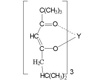 Трис(2,2,7-триметил-3,5-октандионато)иттрий (III), 99% (99.9%-Y) (REO) (Y(3MOD)3)