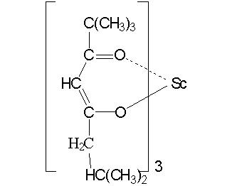 Трис(2,2,7-триметил-3,5-октандионато)скандий (III), 99% (99.9%-Sc) (REO) (Sc(3MOD)3)