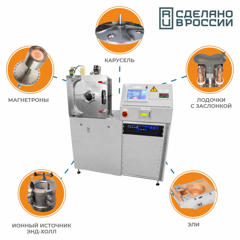 Лабораторная вакуумная установка напыления тонких пленок - EPOS-PVD-E-MAG-400