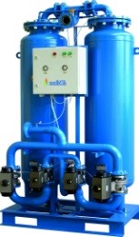 Adsorption dryers with hot regeneration