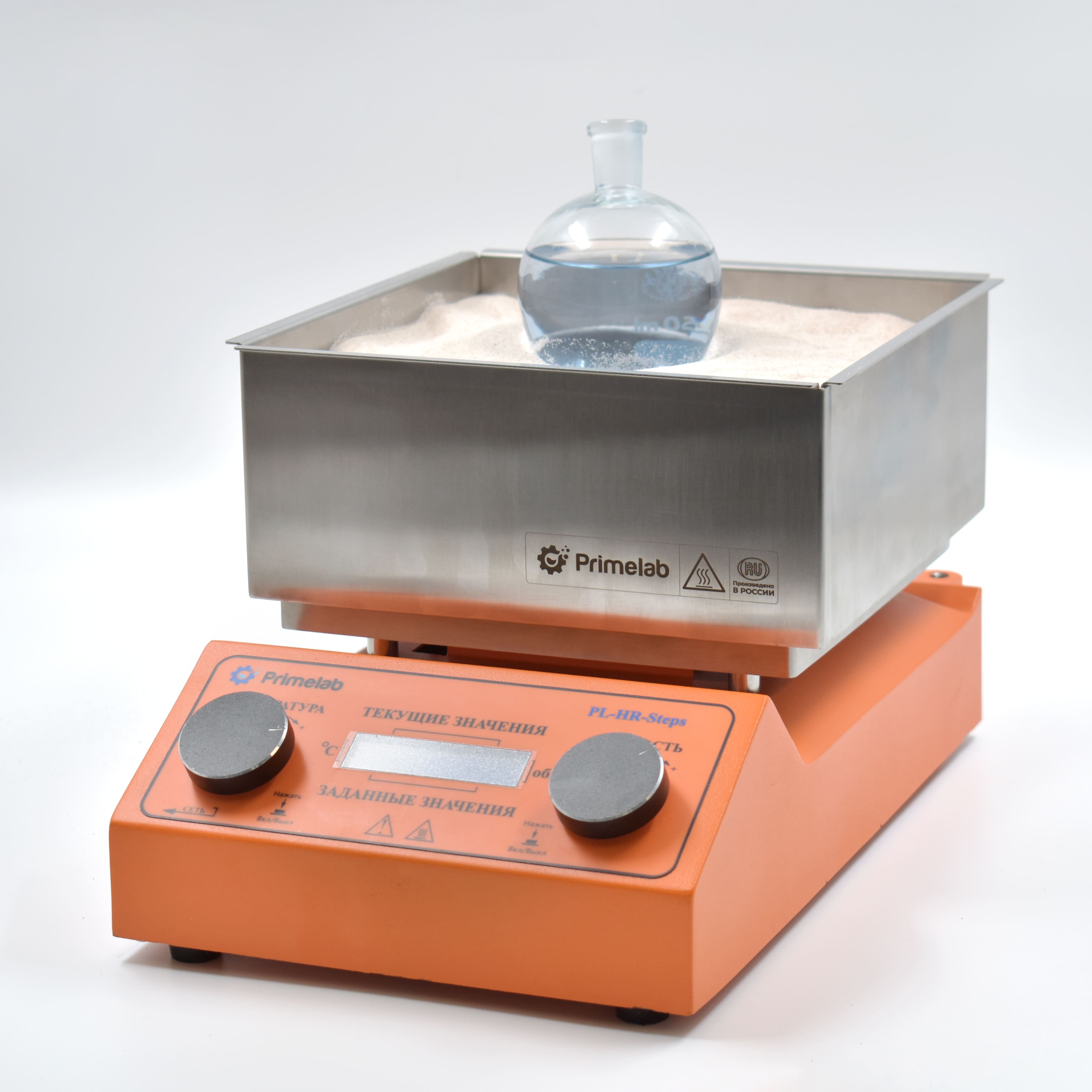 Programmable magnetic stirrer with heating PL-HR-steps. Primelab