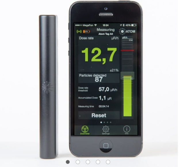 Atom Fast 8816 - dosimètre de rayonnement sur scintillateur pour smartphone