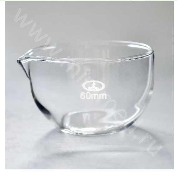 Чаша выпарительная 60 мм,стеклянная,с плоским дном,ТС, уп. 10 шт