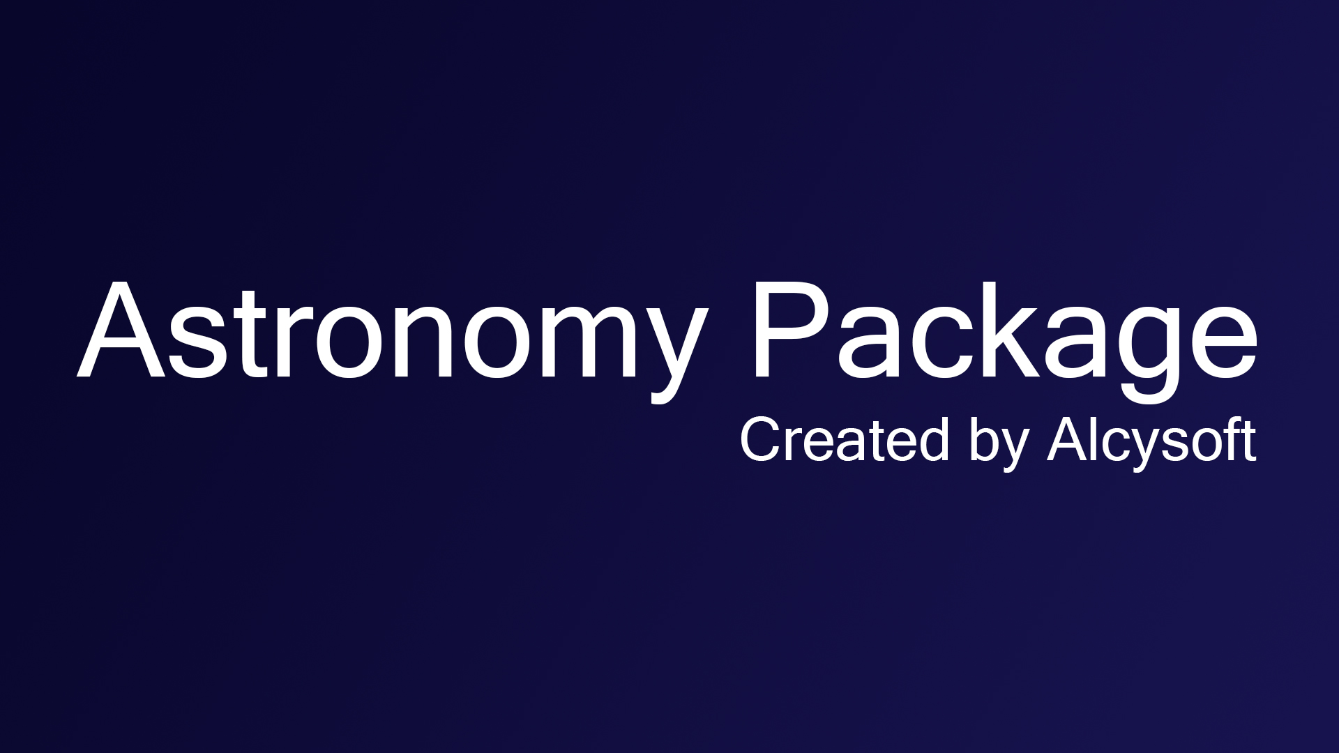 Astronomy Package