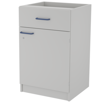 Metal single support cabinet with door and top drawer LAB-PRO VOLUME 1 54.50.86
