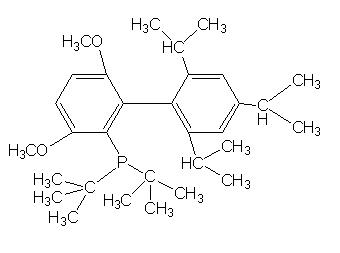 2-Ди-т-бутилфосфино-2',4',6'-три-и-пропил-3,6-диметокси-1,1'-бифенил, 98% (t-BuBrettPhos)