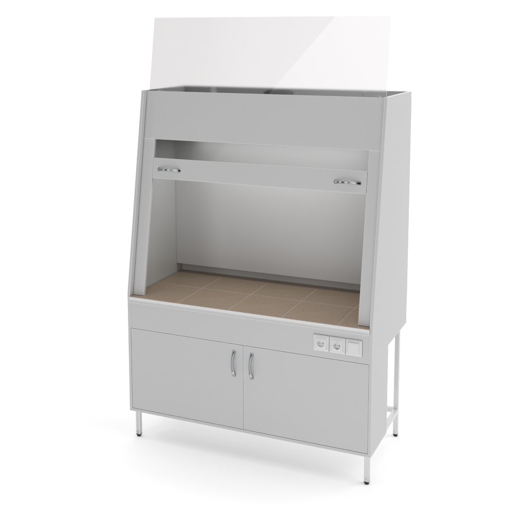 HB-1500 SHV-B Fume cupboard with countertop made of porcelain tile