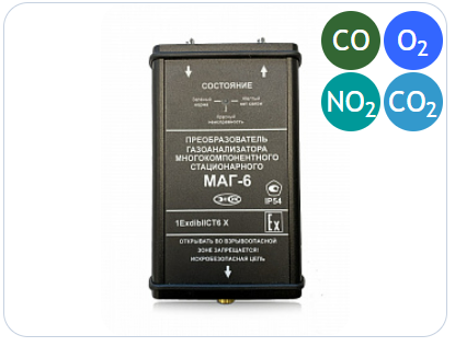 Преобразователь МАГ-6 (NO2, CO2, CO, O2)