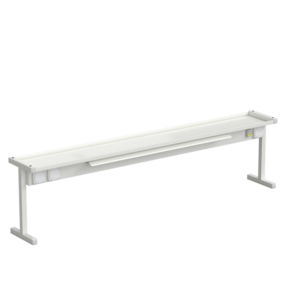 Полка для стола нижняя с электрикой 1775x250x450 мм, белый металл
