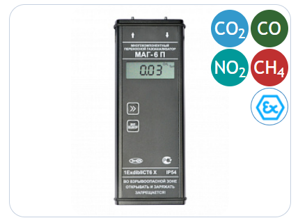 Многокомпонентный газоанализатор МАГ-6 П-К-В (NO2, CO2, CH4, CO)