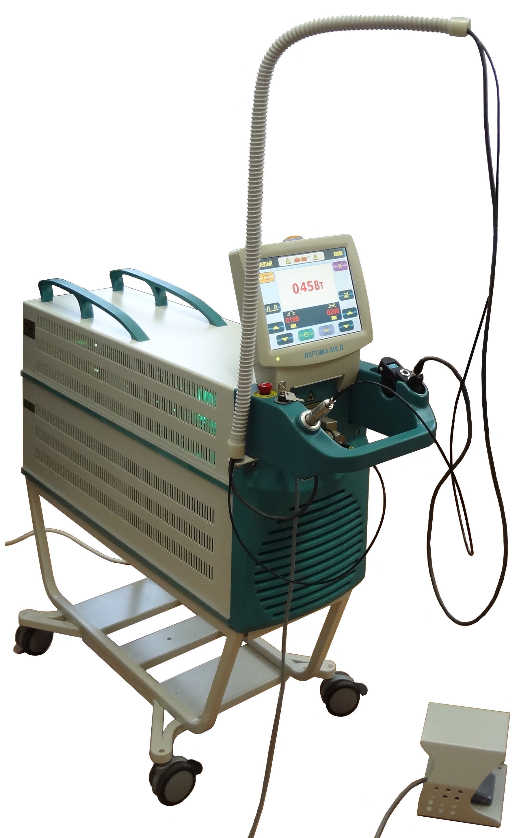Copper vapor laser device for selective photodestruction of vascular and pigmented defects of the skin and mucous membranes "Yakhroma-Med"