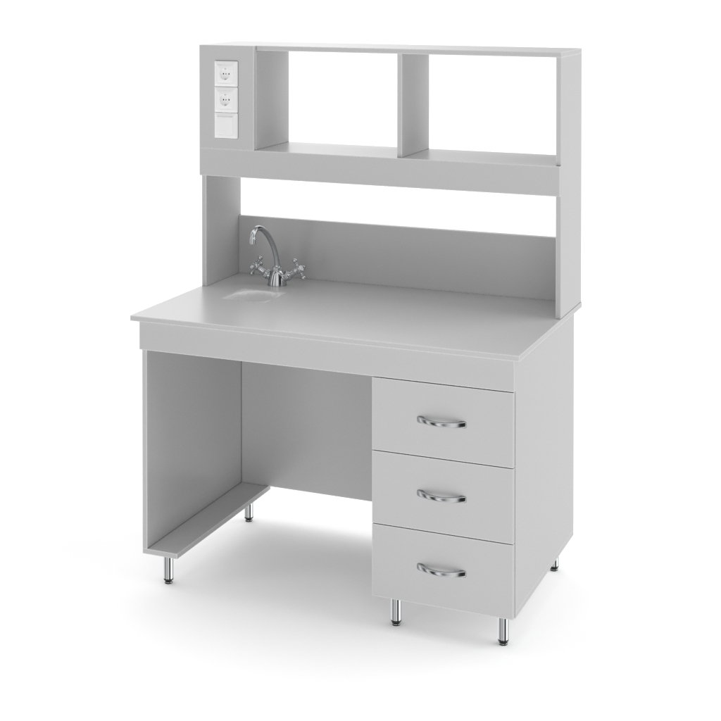 NV-1200 PX Chemical wall-mounted laboratory table (1218×700×1650)