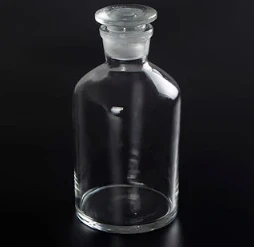 Reagent bottle 30 ml, light glass, wide neck and ground-in Primelab stopper